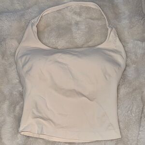 DFYNE Impact Cream Halter Crop Top